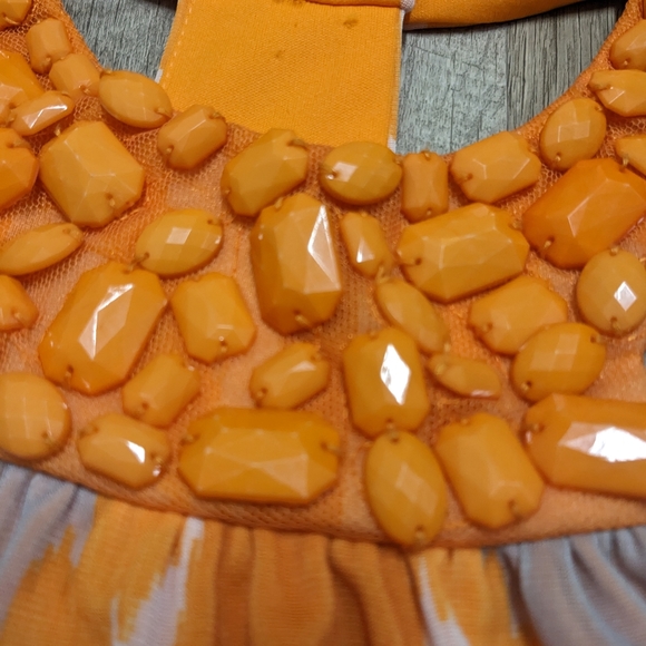 INC International Concepts Orange Racer Back Style Dress - Picture 3 of 8